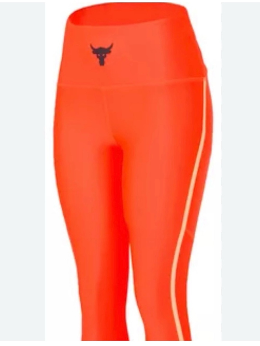Under Armour Women’s One-Piece Swim Leggings in Bright Orange with Side Stripe